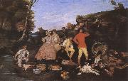 Hunter-s picnic Gustave Courbet